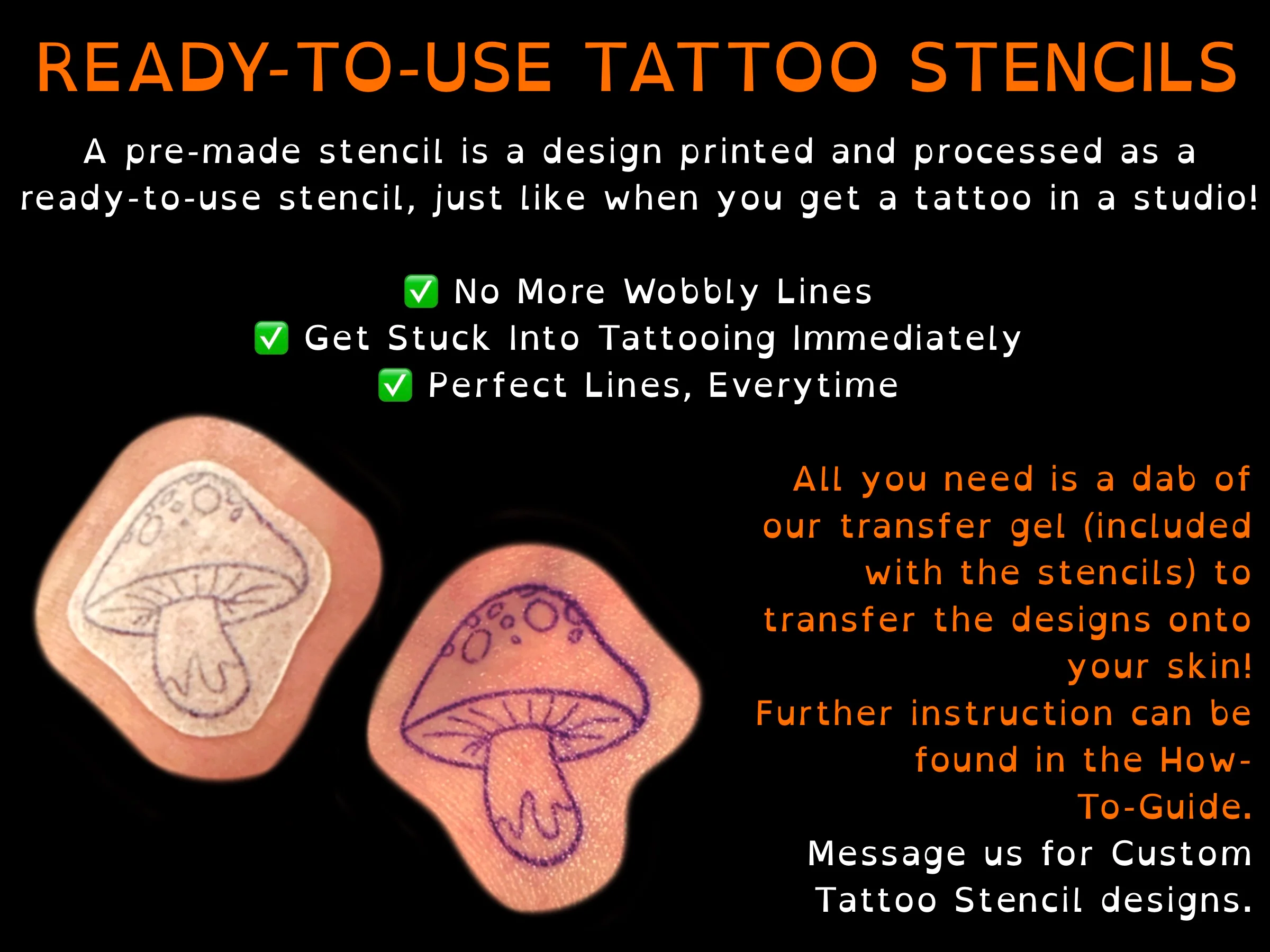 420 Stencils | Ready-to-use Pre-Printed Handpoke Tattoo Transfers - Image 2
