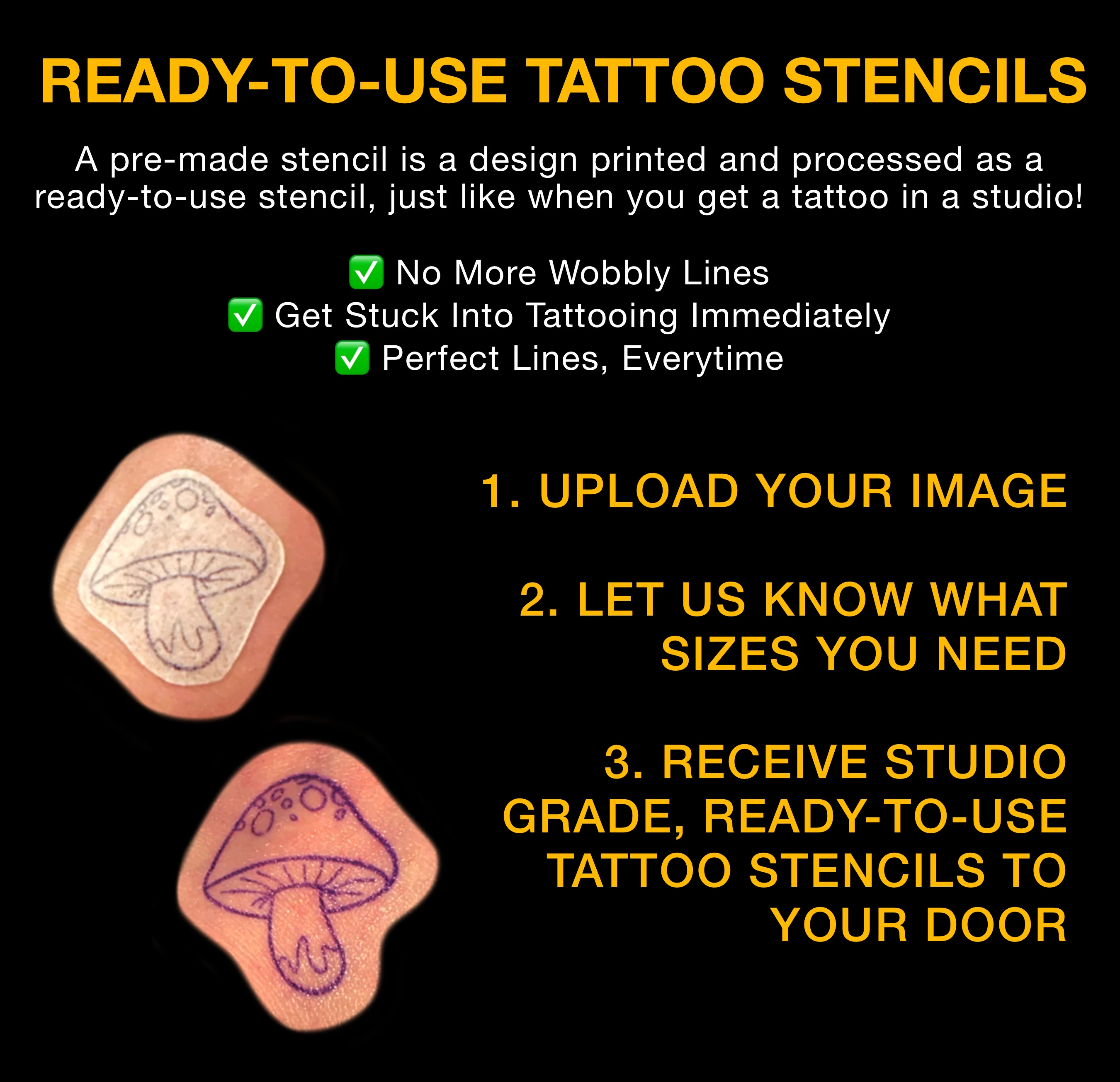 CUSTOM STENCILS | Ready-to-use Pre-Printed Handpoke Tattoo Transfers - Image 2